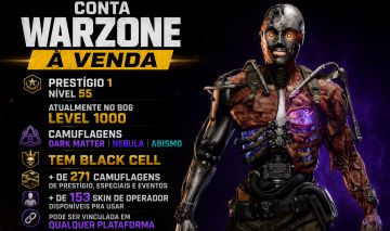 CONTA / CALL OF DUTY WARZONE / CONTA BEM COMPLETA ITENS TOPS E RAROS