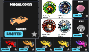 2017 | MEGALODON | LIMITEDS | 1.350 ROBUX EM GAMEPASSES | Conta Jail Break
