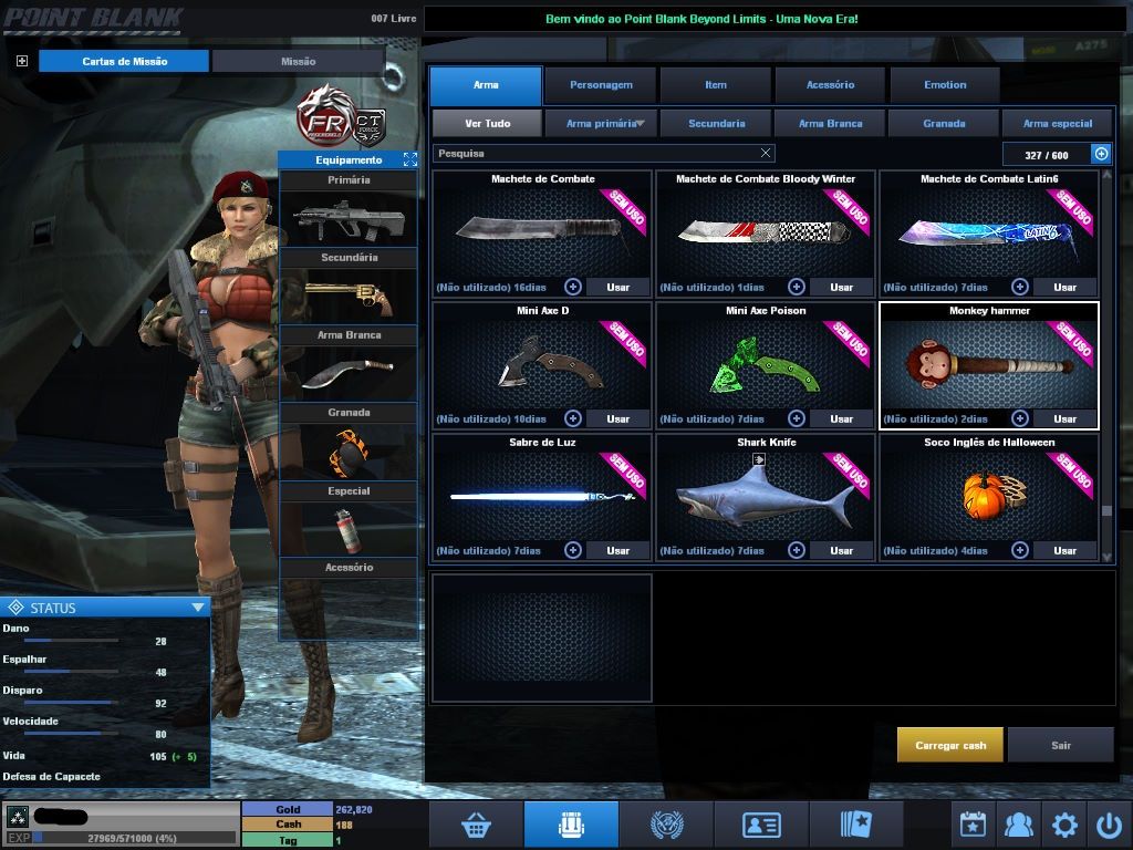 CONTA POINT BLANK varios itens