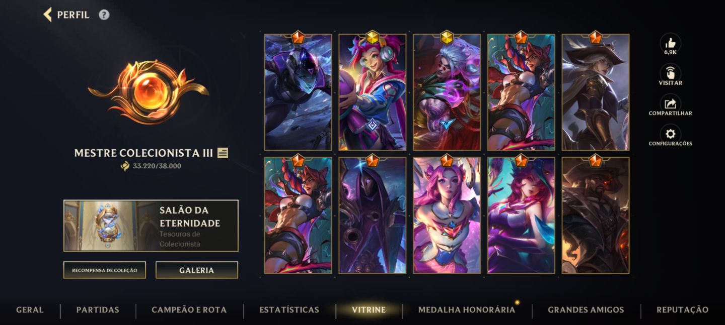 Conta main ADC! Muitas Skins!