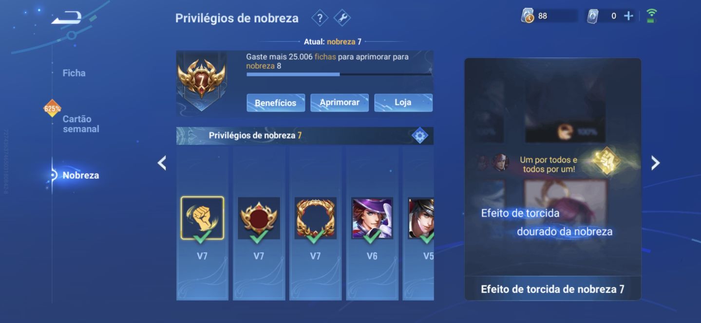 Conta Honor of Kings Nobreza 7
