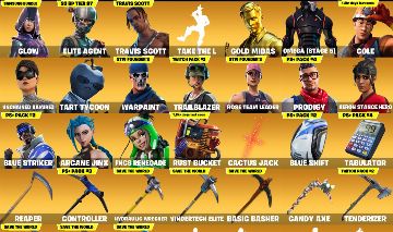 CONTA FORTNITE SEASON 3, TRAVIS + GLOW E MT MAIS