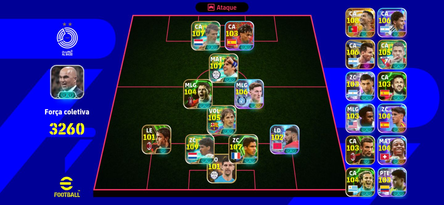 Conta Efootball 3260 de Força!!!