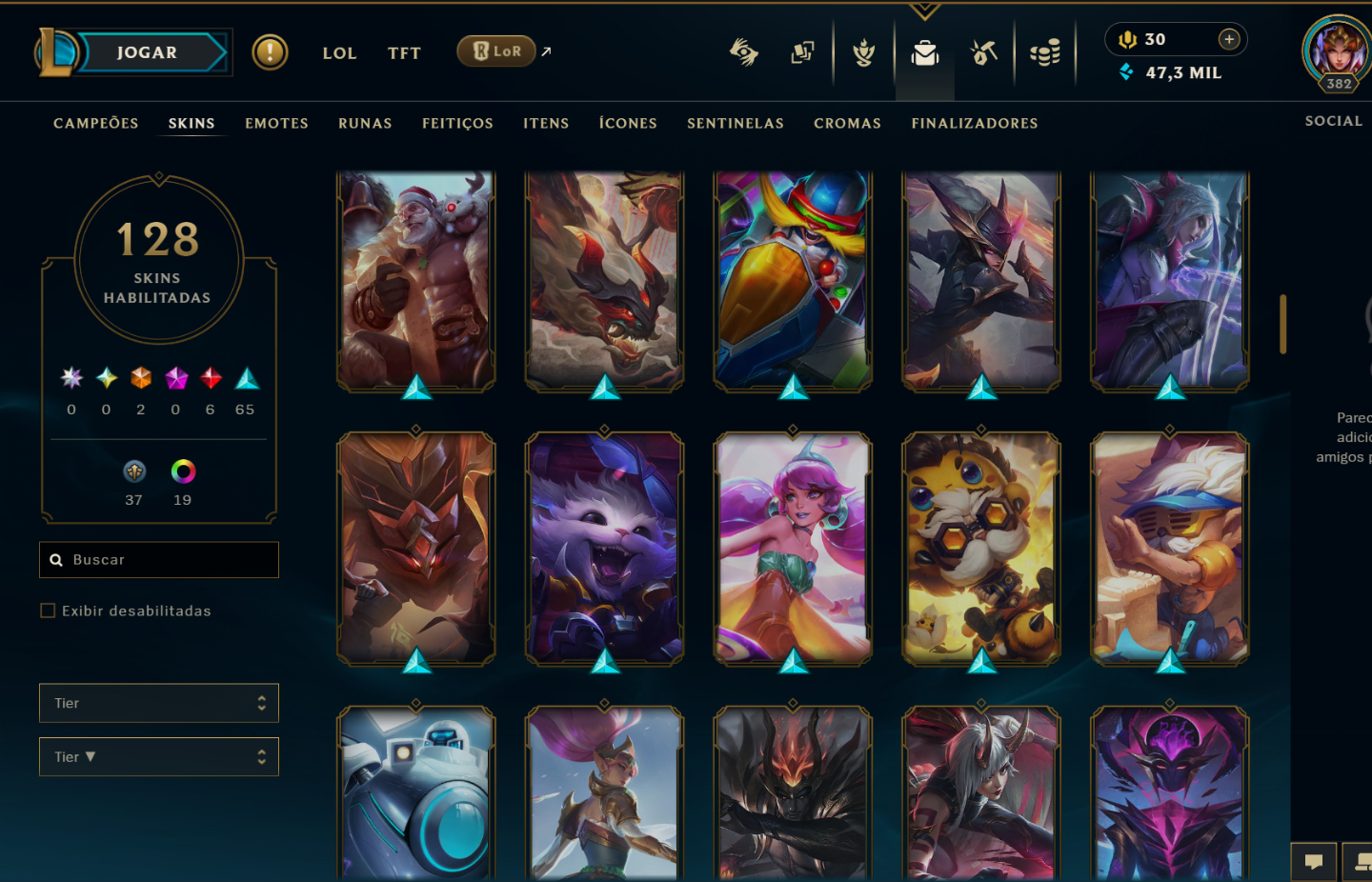 CONTA MAIN LVL 382 - PERFEITA PARA SMURF!!!