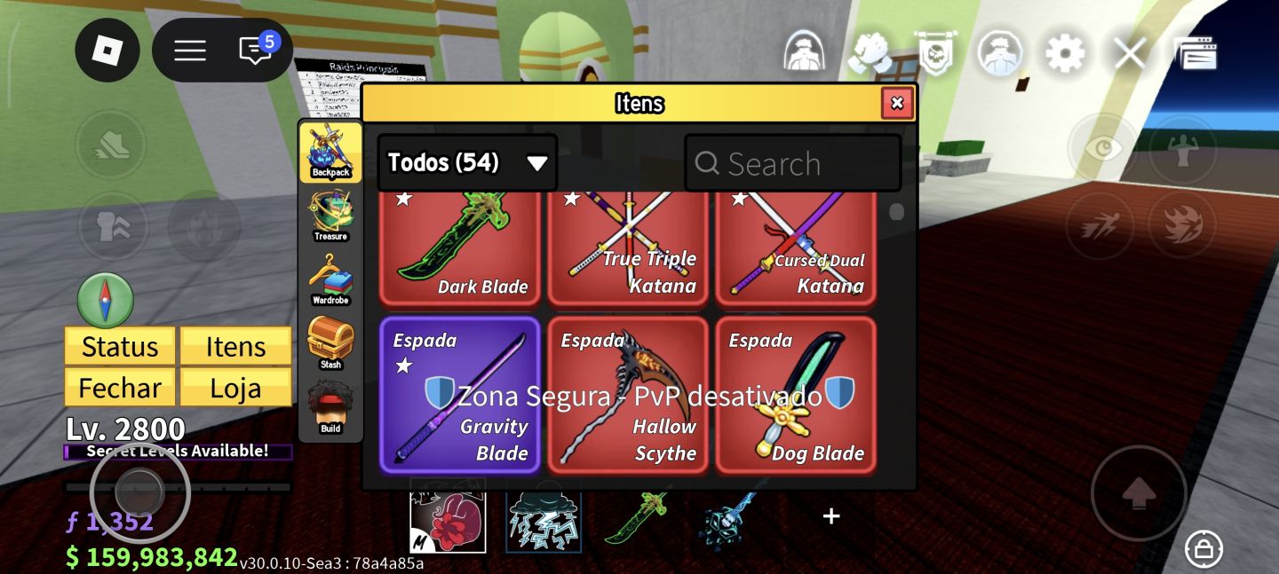 Conta voleibol legends e blox fruits