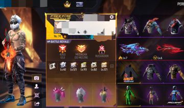 Conta de free fire gemada Skins evolutivas