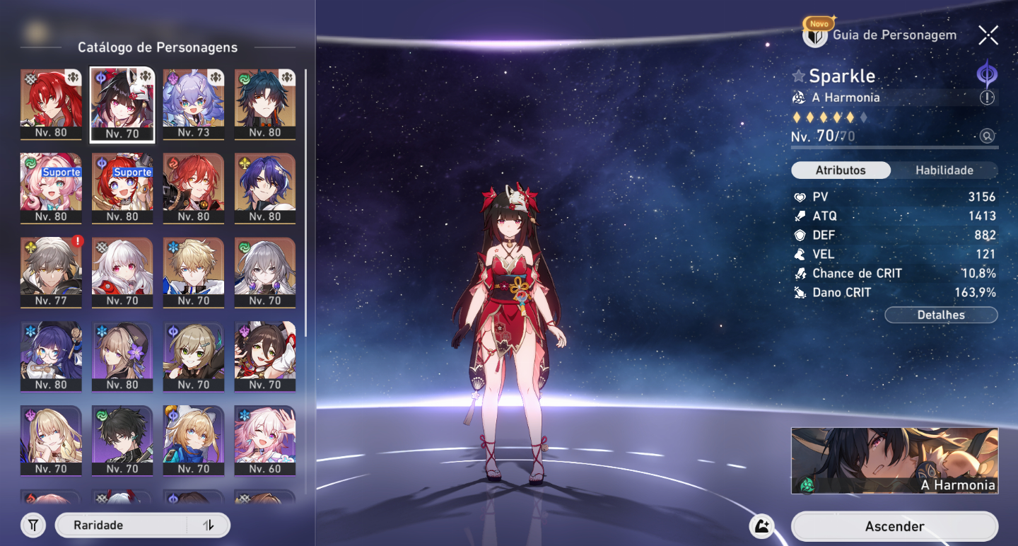 GENSHIN AR 57 COM MAVUIKA E MAIS 13 T5 + STAR RAIL ND 66 COM 11 T5 + ARMAS T5