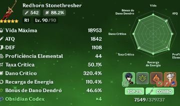 AR60 Endgame 25K Gemas + 49 Personagens 5 + 15 Armas 5 Kinich top 2% Ganyu 3%