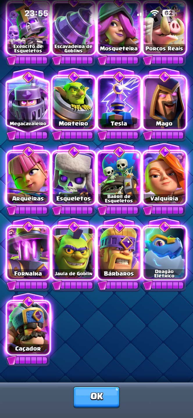 CONTA CLASH ROYALE BEM UPADA NO PRECINHO!!! com 14kbde troféu e 23 evos
