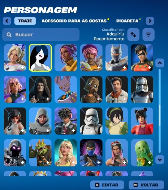 Conta Fortnite com umas skin, vários passes (muitas skins de anime)