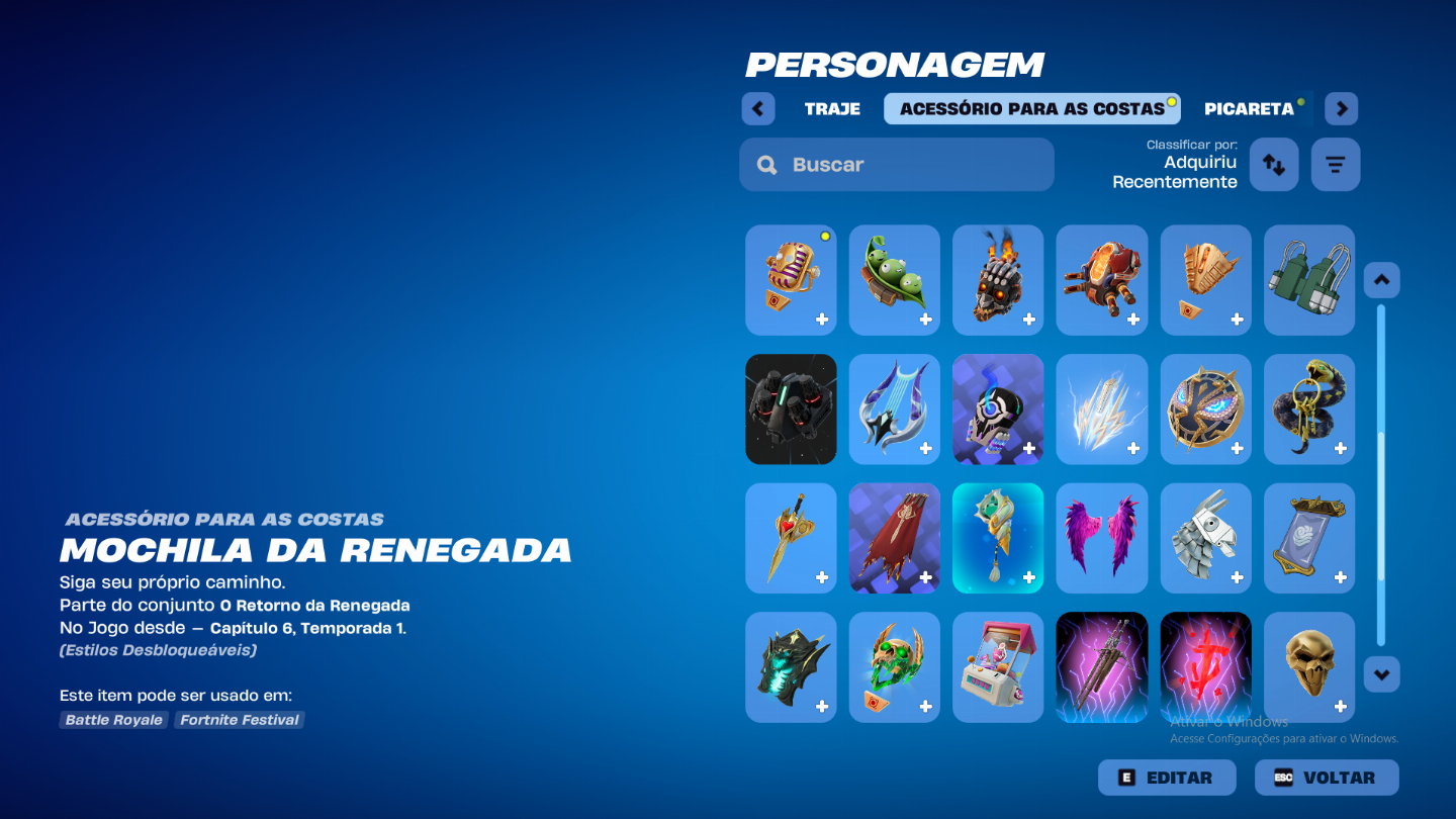Conta fortnite varinha estelar(30+ skins)