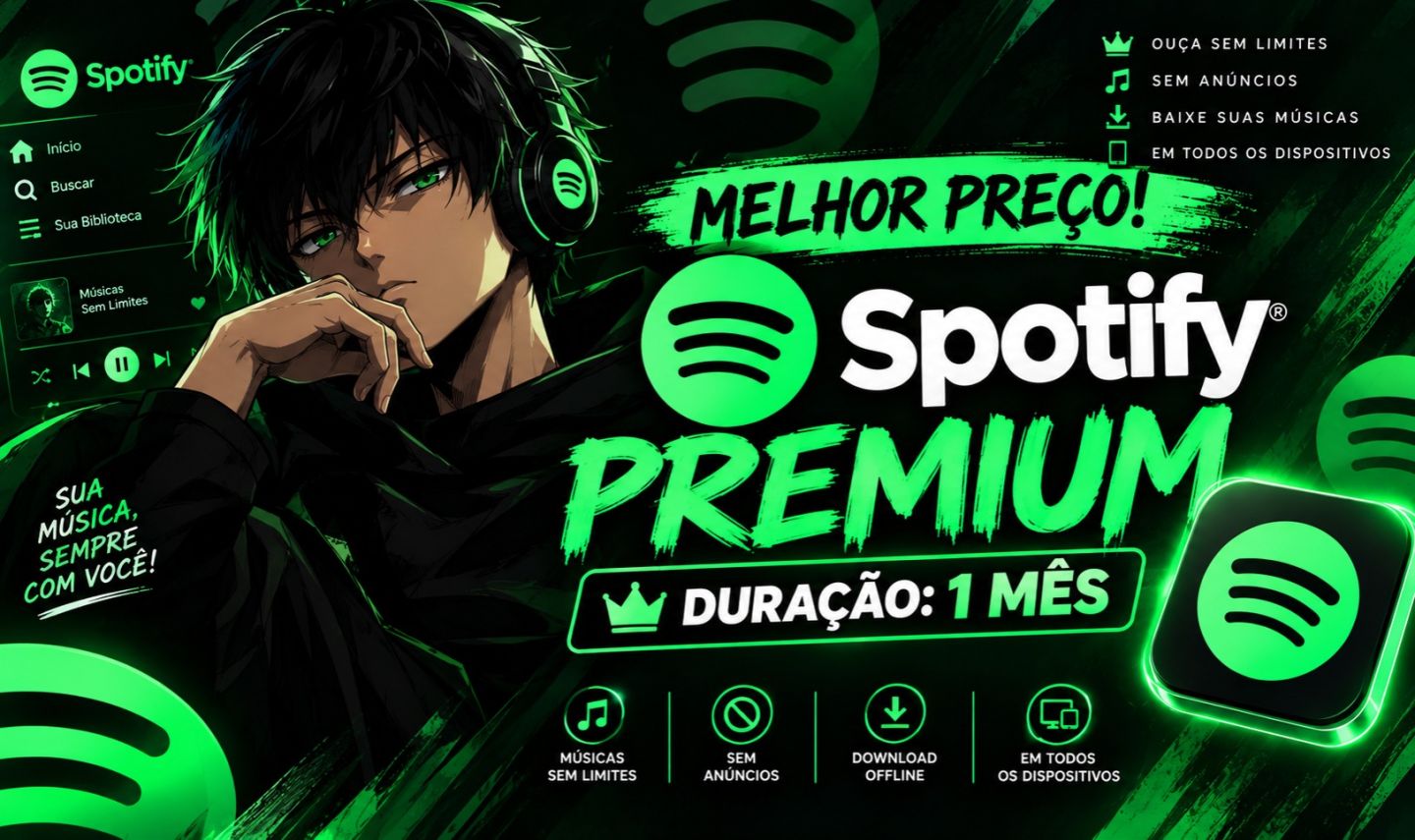 Spotify Premium 30 Dias (1 Mês) - Conta Privada + Entrega Automática