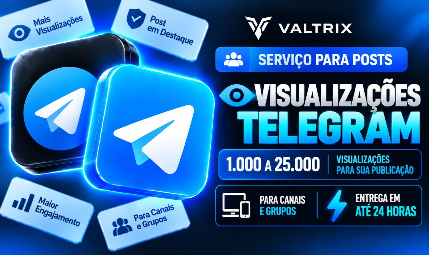 Telegram Visualizações para Posts | 1.000 a 25.000