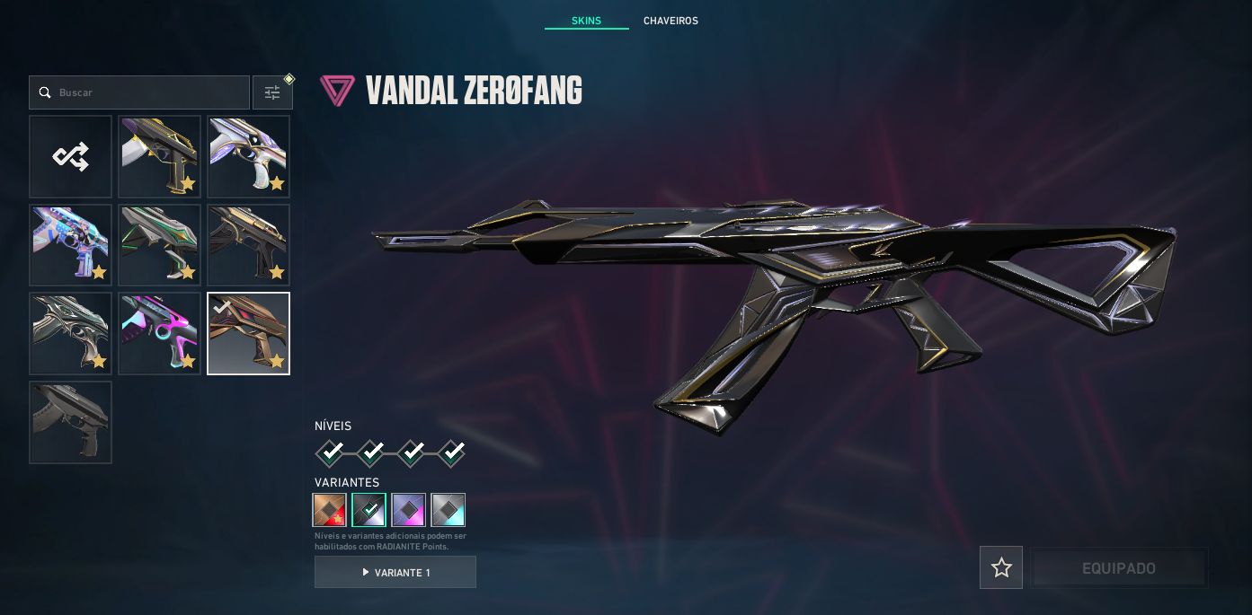 CONTA VALORANT COM PHANTOM CHAMPIONS 2024