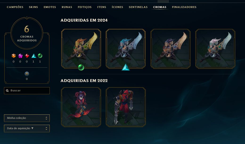 [Entrega Automática] Conta Lol Ouro, 58 Skins, 2 Lendárias, Lvl 78, Upada na Mão