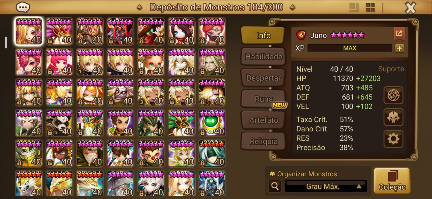Summoners war server - 4LD 5* Gandalf de luz, Julianne, Seimei e Hanwul