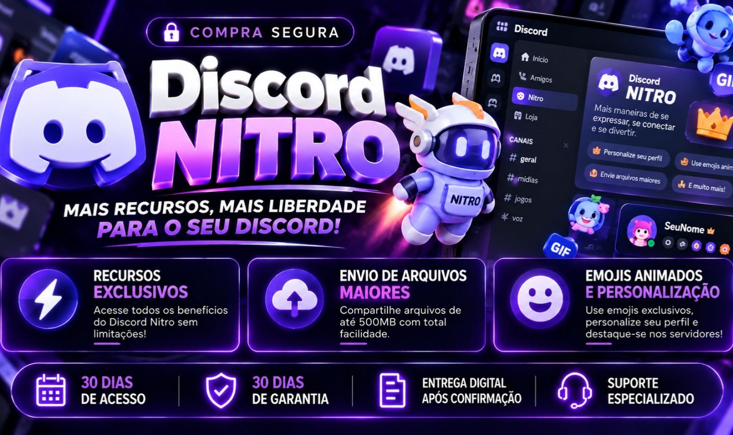 DISCORD NITRO PREMIUM | LINK DE ATIVAÇÃO |