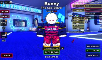 CONTA BLUE LOCK RIVALS bunny+loki+skins