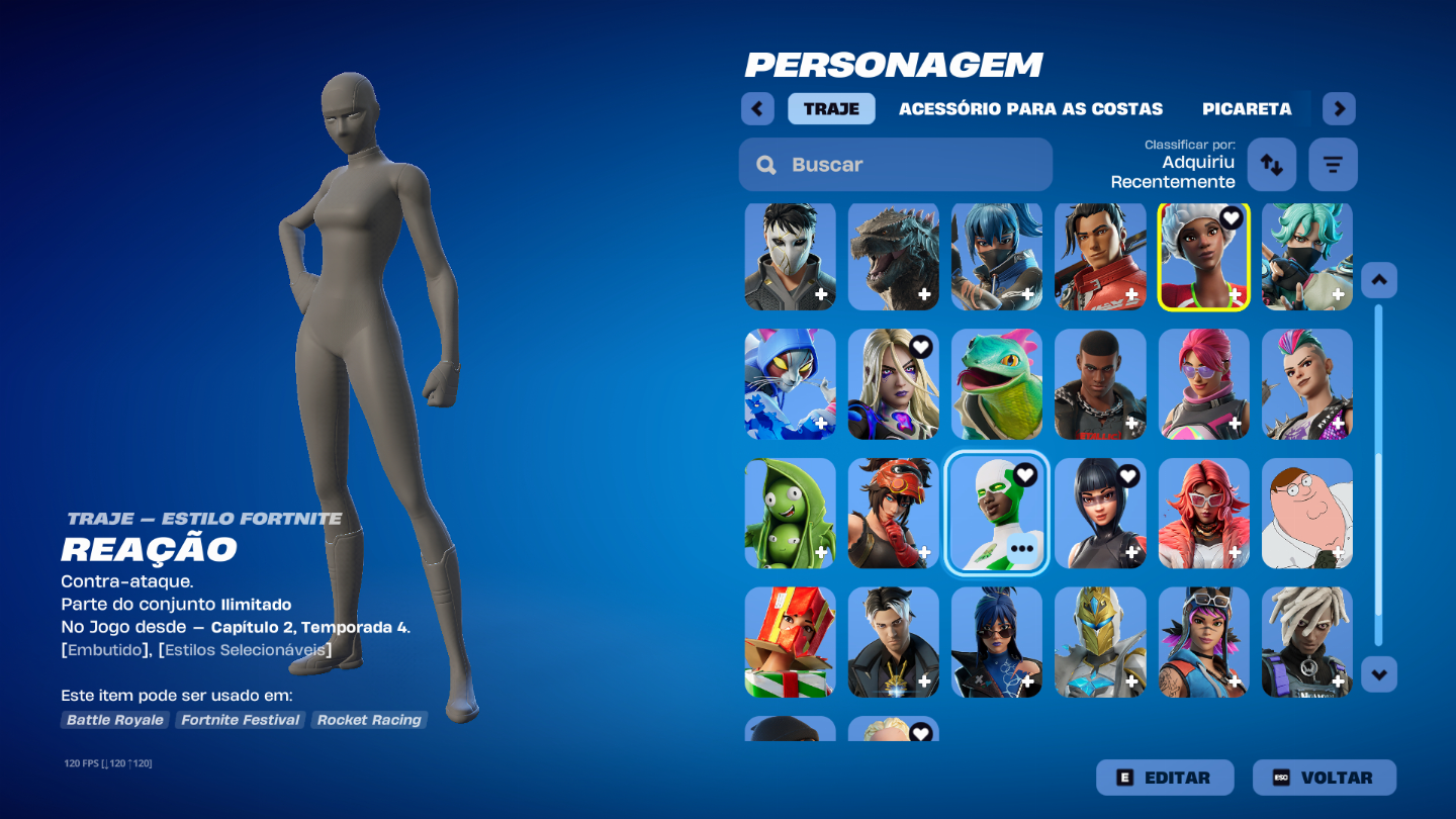 CONTA Fortnite com várias skins