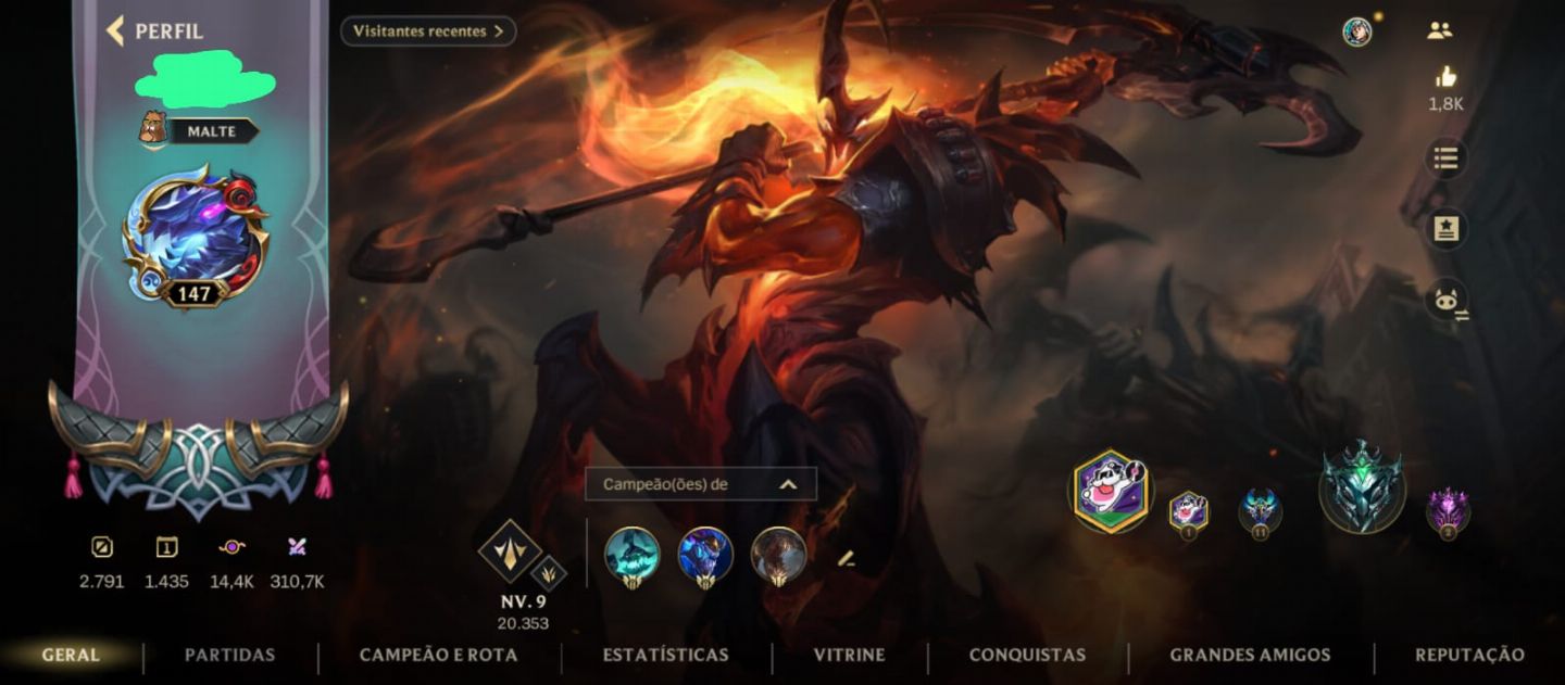 CONTA RIOT( LOL, WILRD RIFT, LOR, TFT) MAIS DE 1K E 500 GASTOS