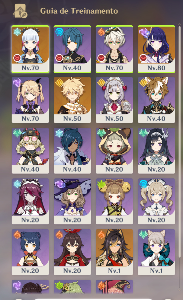 Contas de Genshin impact com Ayaka + Raiden AR42 & AR40