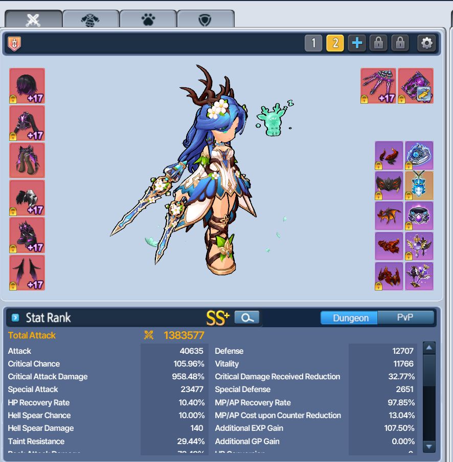 Conta EndGame GrandChase Classic C-Lvl 635 | Média da conta 1KK+
