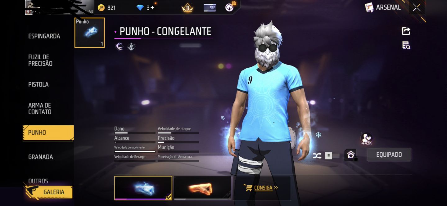 Conta de Free Fire nível 64 rara