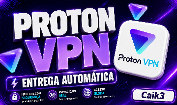 PROTON VPN PLUS (30 DIAS) | NAVEGUE COM SEGURANÇA | ENTREGA AUTOMÁTICA