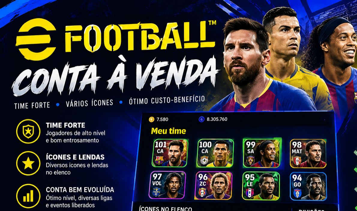 EFOOTBALL MOBILE | CONTA TOP COM JOGADORES ESPECIAIS