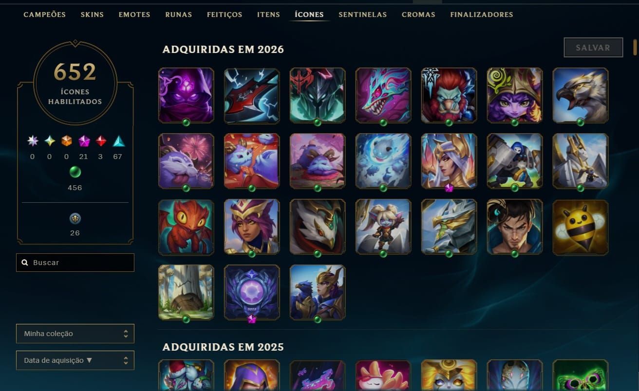 Conta LOL Diamante IV / 932 Skins / Único Dono / Nível 827 / Todos Campeões