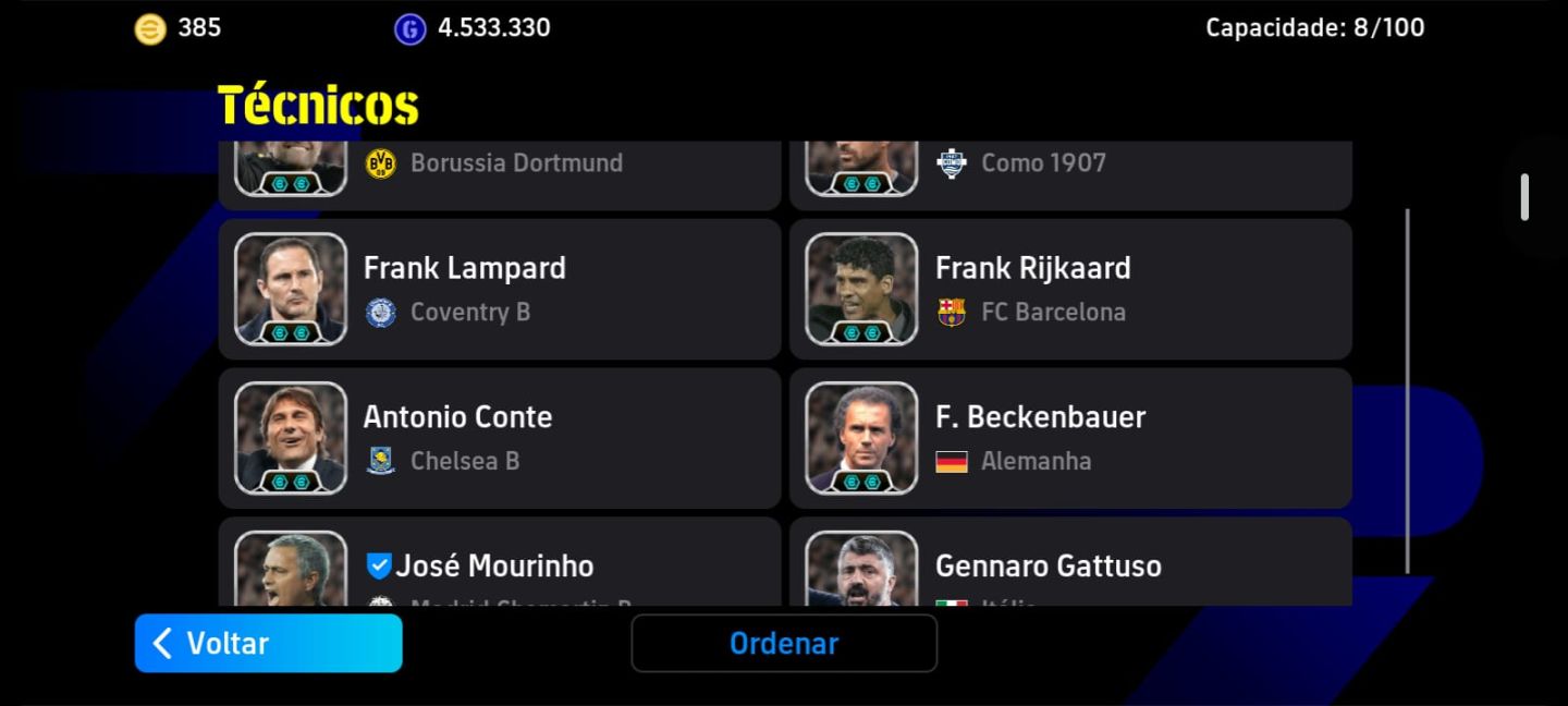 CONTA EFOOTBALL ELENCO FORTE + 4,5 MILHÕES DE GP