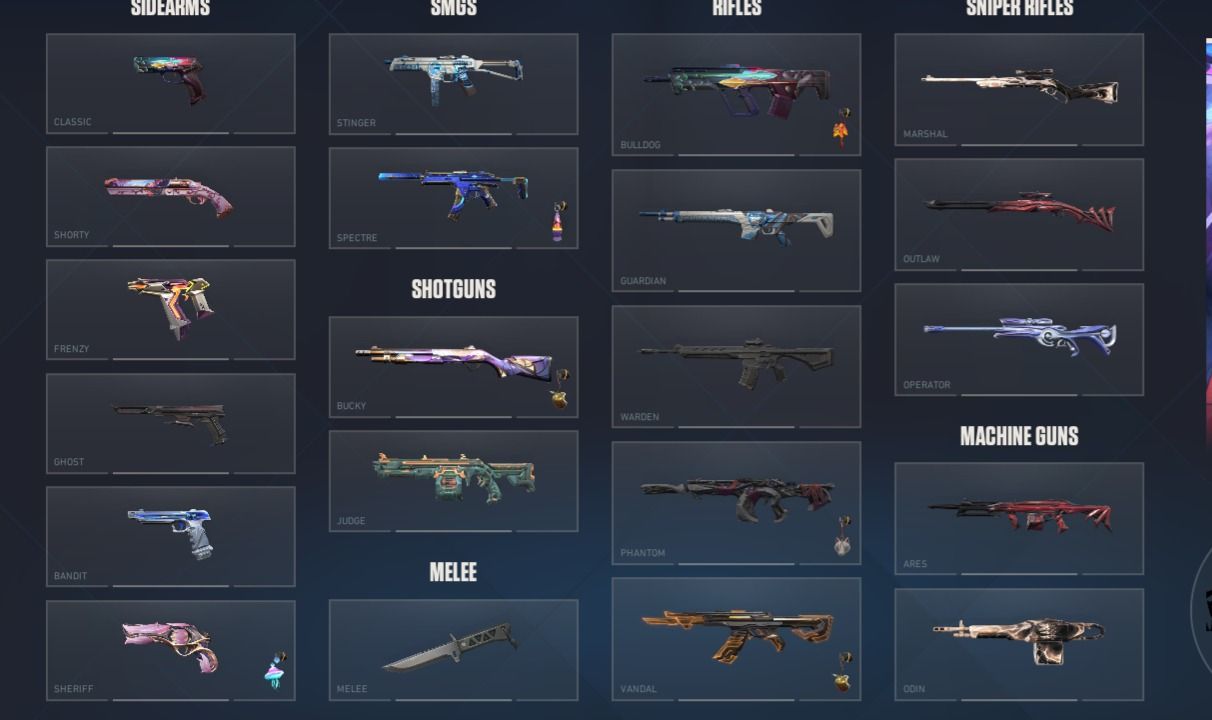 Conta de valorant com skins top e variedade