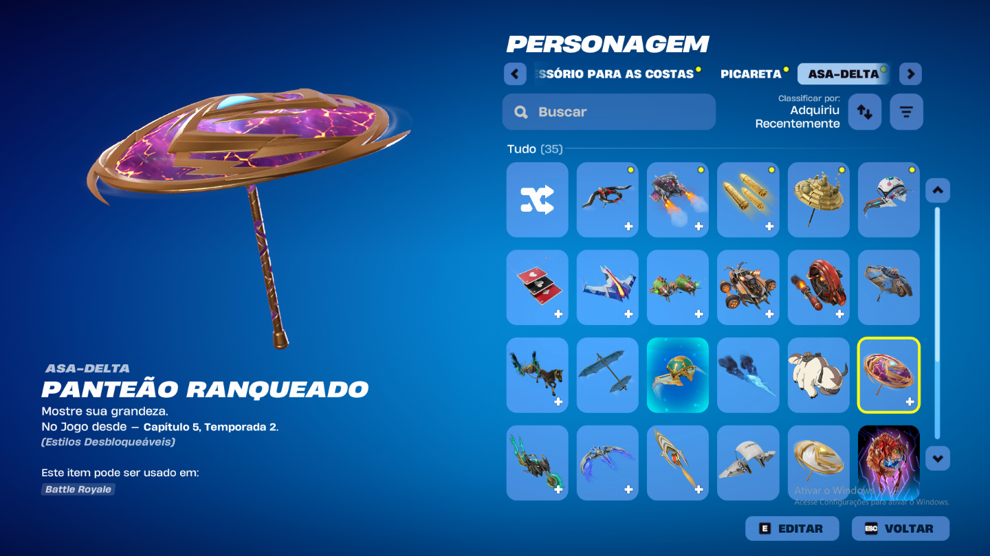 Conta fortnite varinha estelar(30+ skins)