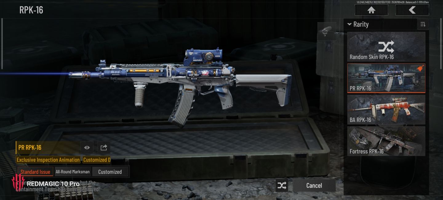 CONTA ARENA BREAKOUT MOBILE COM SKINS DE PERSONAGEM, ARMAS, T7 ETC