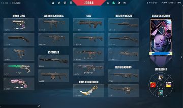 CONTA VALORANT C/ KARAMBITS ÍON E SUBLIME, SHERIFF FLORETÉREA E +