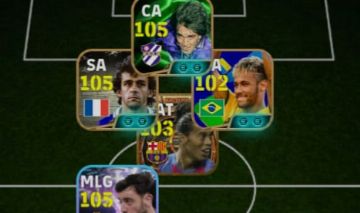 CONTA EFOOTBALL RARA! PLATINI BUGADO + R10 PRIME + NEY DO PACK + BATISTUTA E++!