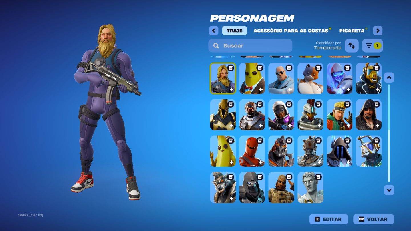 Conta Fortnite com 139 Skins