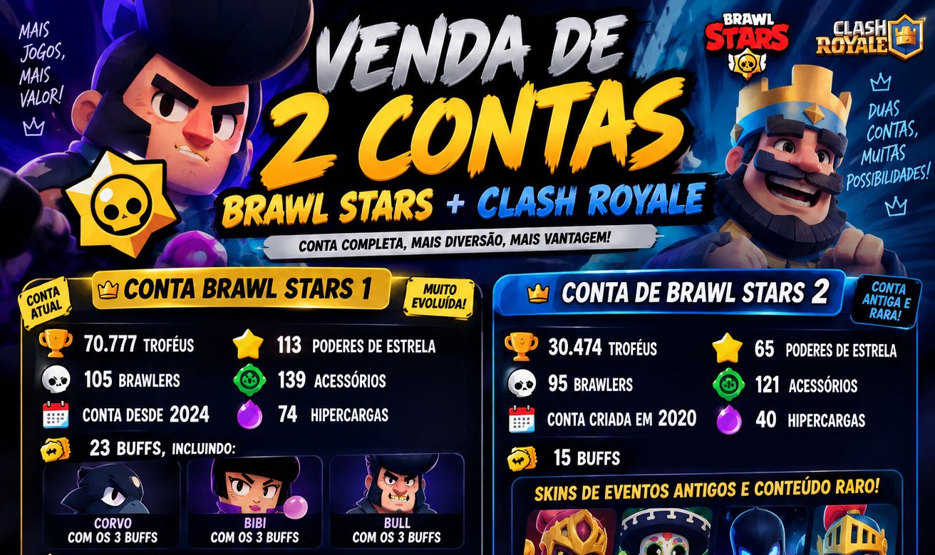 CONTAS BRAWL STARS COM BÔNUS