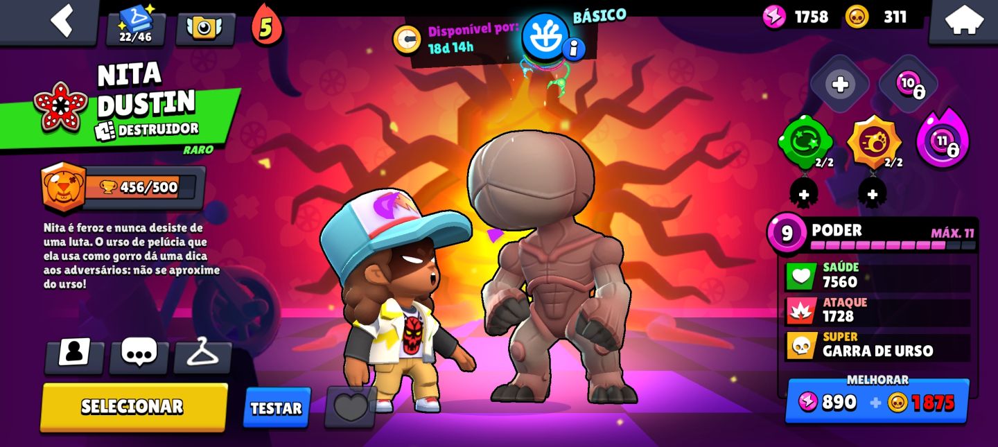CONTA BRAWL STARS RARA