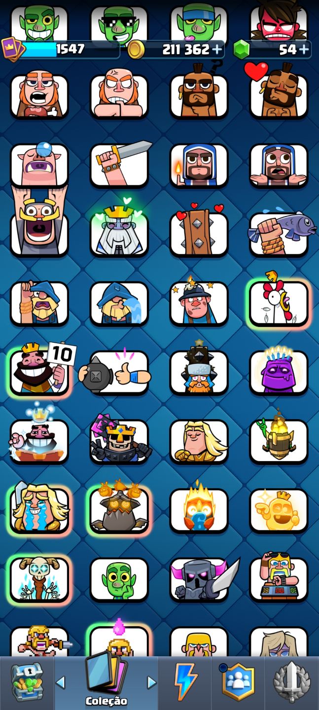 CONTA CLASH ROYALE TOP | 10.950 TROFÉUS MÁX. | GRANDE CAMPEÃO | 3 CARTAS NVL 16