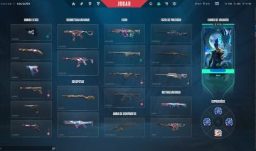 Conta valorant com muita variedade de skins