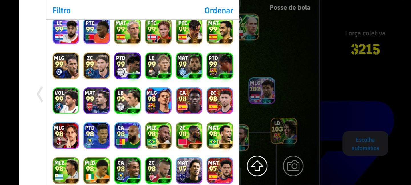 Conta de efootball 2215 de força de time competitivo!