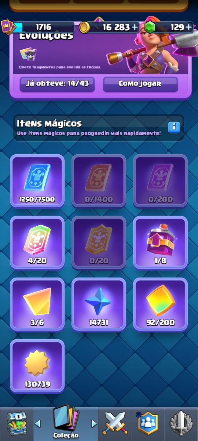 Conta clash upada 13.000 troféus