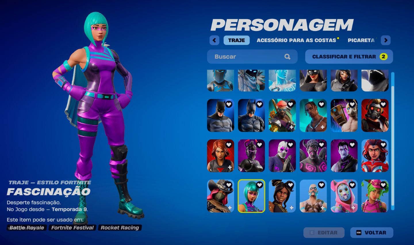 CONTA FORTNITE - 162 SKINS + SALVE O MUNDO WONDER TRAVIS E MUITO MAIS