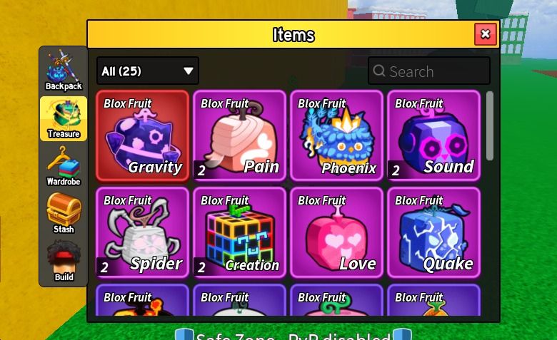 CONTA BLOX FRUIT | T-REX PERM+BUDDHA PERM + DARK BLADE + 1 STORAGE