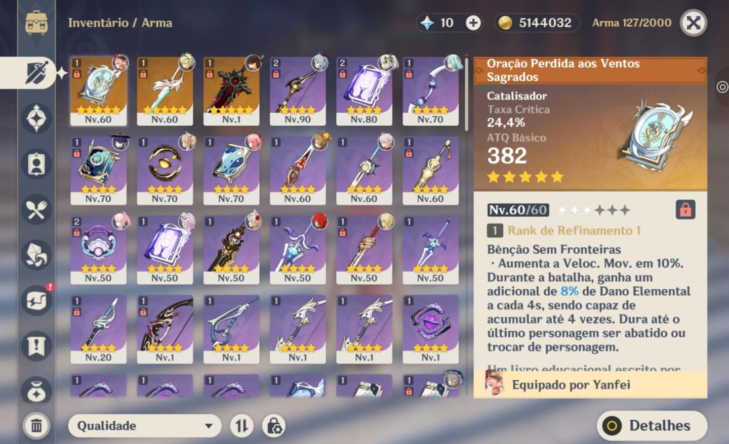 Genshin Impact ar 56, Citlali, Yae Miko, Nahida, Ganyu...