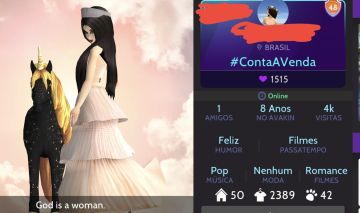 Conta antiga Avakin Life fem lvl48