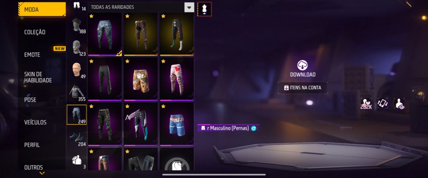 CONTA FREE FIRE UPADA COM BASTANTE SKIN