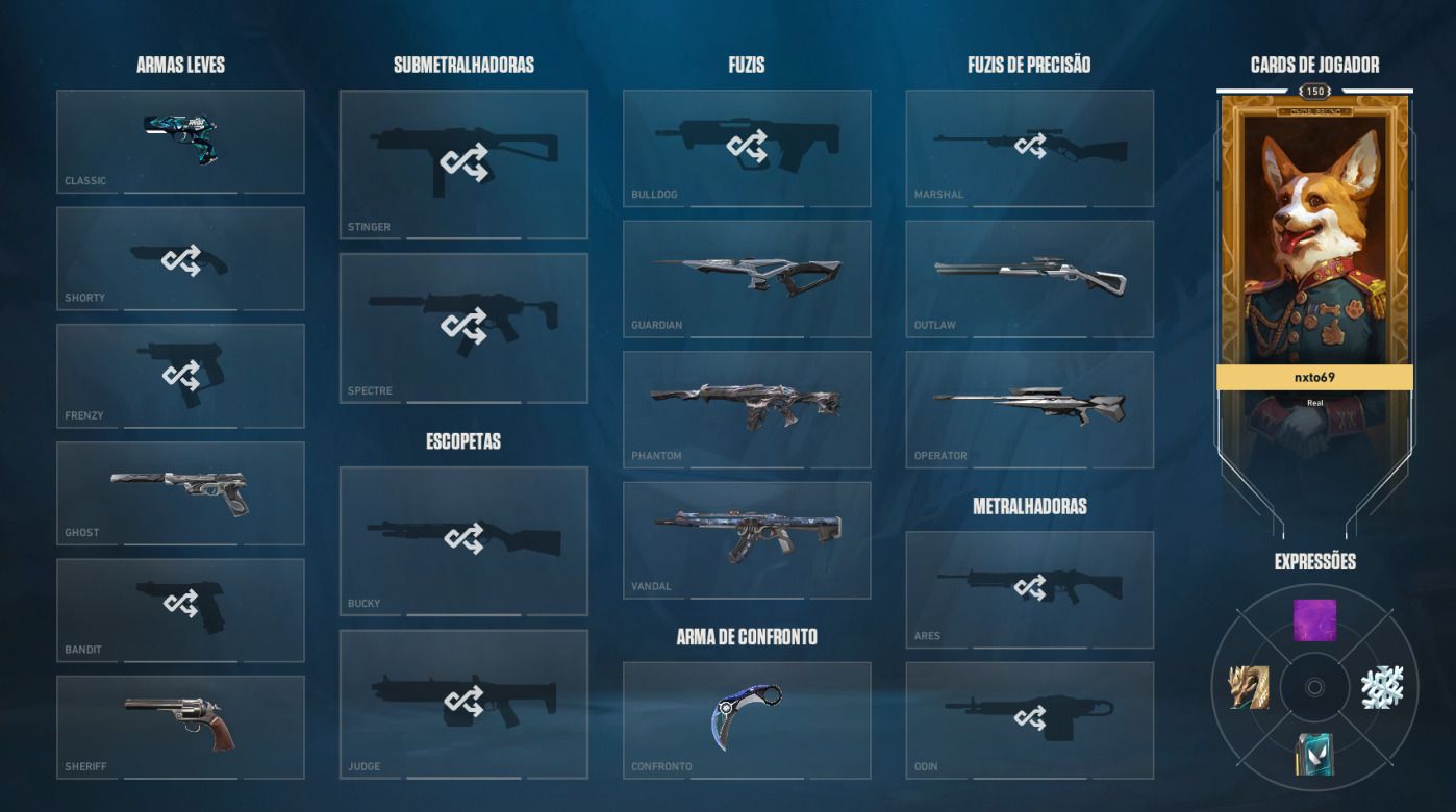 CONTA VALORANT | +R$1.550 EM SKINS | FULL AGENTES |