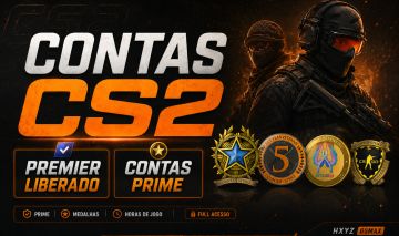 COUNTER STRIKE 2 (ESCOLHA SUA CONTA) PRIME/MEDALHAS & MAIS - entrega rápida
